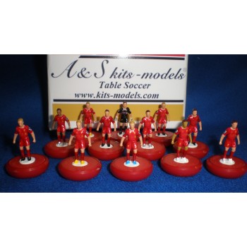 Subbuteo Andrew Table Soccer Liverpool 2013-2014 on Lightweight bases